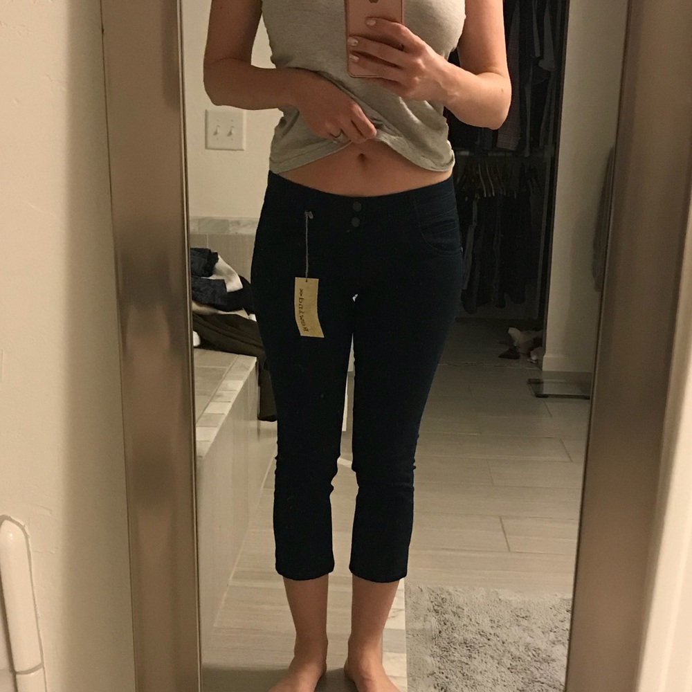 NEW REWIND juniors size 3 teal capri pants